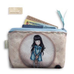 Kislány macival mintás irattartó pénztárca - Artiroka design - Meska.hu