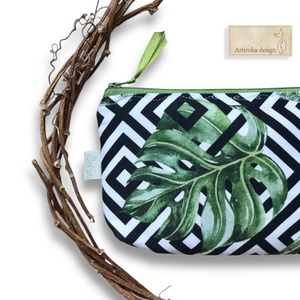 Levél mintás prémium tolltartó neszesszer, szemüvegtok vagy mobiltok - Artiroka design, Táska & Tok, Neszesszer, Varrás, Hímzés, MESKA