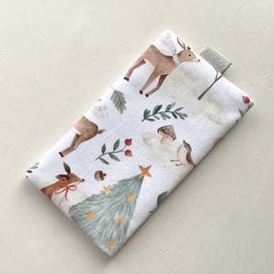 Erdei randevú - róka nyuszi, mókus és őzike mintás prémium papírzsebkendő tartó - Artiroka design - táska & tok - pénztárca & más tok - zsebkendőtartó tok - Meska.hu