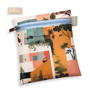 Vízálló, színes egészségügyi betét tartó - Artiroka design - táska & tok - pénztárca & más tok - kártyatartó & irattartó - Meska.hu