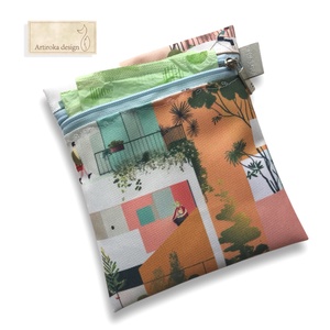 Vízálló, színes egészségügyi betét tartó - Artiroka  - táska & tok - pénztárca & más tok - kártyatartó & irattartó - Meska.hu