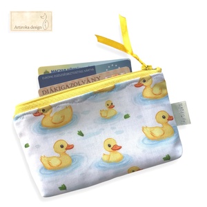 Sárga kiskacsa mintás irattartó pénztárca  -  Artiroka design , Táska & Tok, Pénztárca & Más tok, Kártyatartó & Irattartó, Varrás, Hímzés, MESKA