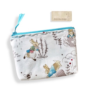 Nyuszi mintás irattartó pénztárca - Nyúl Péter és barátai - Artiroka design  - táska & tok - pénztárca & más tok - pénztárca - gyerek pénztárca - Meska.hu