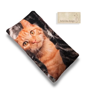 Cica mintás vízálló papírzsebkendő tartó - Artiroka design - Meska.hu