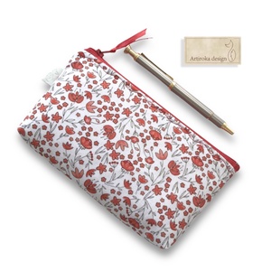 Pipacs mintás prémium tolltartó, neszesszer, szemüvegtok  - táska & tok - neszesszer - Meska.hu