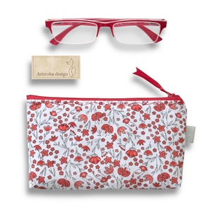 Pipacs mintás prémium tolltartó, neszesszer, szemüvegtok  - táska & tok - neszesszer - Meska.hu