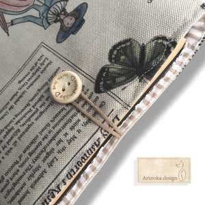 Bélelt könyvtok,  Bridgerton család mintával, gombos zárral  - könyv & zene - könyvtok - Meska.hu