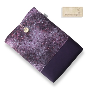 Bélelt könyvtok, ebook tok, tablet tok - padlizsán ragyogása mintával - Artiroka design - könyv & zene - könyvtok - Meska.hu