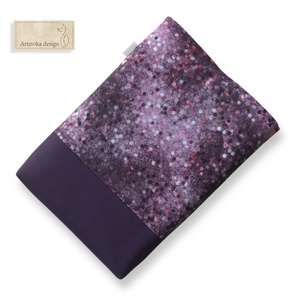 Bélelt könyvtok, ebook tok, tablet tok - padlizsán ragyogása mintával - Artiroka design - könyv & zene - könyvtok - Meska.hu