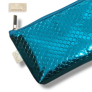Türkiz csillogás - elegáns tolltartó neszesszer, szemüvegtok vagy  mobiltok - Artiroka design - Meska.hu