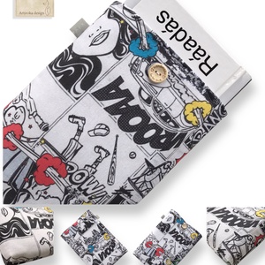 Képregény mintás egyedi KÖNYVTOK gombos zárral -  Artiroka design - könyv & zene - könyvtok - Meska.hu