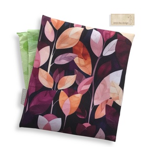 Vízálló egészségügyi betét tartó bíbor levelek mintával - Artiroka design - Meska.hu
