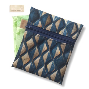 Aranyló hullámok mintás, egészségügyi betét tartó - Artiroka design, Baba - mama, Babaemlékek, Egészségügyi kiskönyv borító, Varrás, Hímzés, MESKA