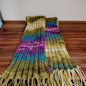 Színkavalkád sál (75) - ruha & divat - sál, sapka, kendő - sál - Meska.hu