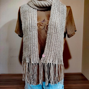 Natúr elegancia sál (66), Ruha & Divat, Sál, Sapka, Kendő, Sál, Kötés, MESKA