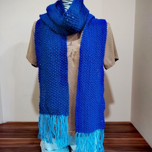 Kék sellő sál (67), Ruha & Divat, Sál, Sapka, Kendő, Sál, Kötés, MESKA