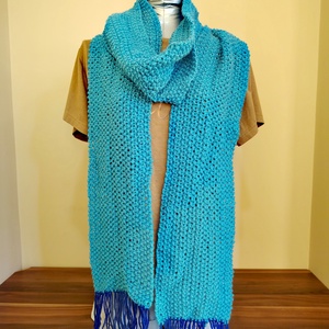 Kék lagúna sál (65), Ruha & Divat, Sál, Sapka, Kendő, Sál, Kötés, MESKA