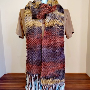 Őszi alkony sál (64), Ruha & Divat, Sál, Sapka, Kendő, Sál, Kötés, MESKA