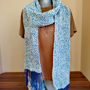 Babakék sál (62), Ruha & Divat, Sál, Sapka, Kendő, Sál, Kötés, MESKA