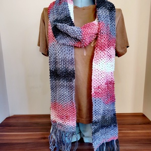 Rózsaszín kavics sál (60), Ruha & Divat, Sál, Sapka, Kendő, Sál, Kötés, MESKA