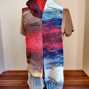 Őszi alkony sál (59), Ruha & Divat, Sál, Sapka, Kendő, Sál, Kötés, MESKA