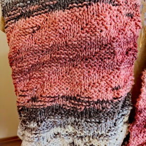 Mályva és szürke sál (57) - ruha & divat - sál, sapka, kendő - sál - Meska.hu