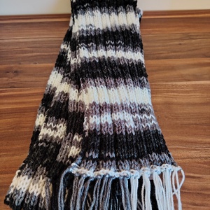 Monokróm elegancia sál (53) - ruha & divat - sál, sapka, kendő - sál - Meska.hu