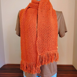 Fűszeres narancs sál (50), Ruha & Divat, Sál, Sapka, Kendő, Sál, Kötés, MESKA