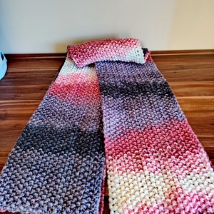 Málna szörbet sál (47) - ruha & divat - sál, sapka, kendő - sál - Meska.hu