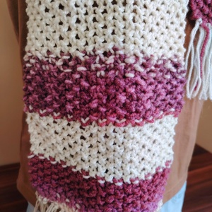 Áfonyás mix sál (42) - ruha & divat - sál, sapka, kendő - sál - Meska.hu