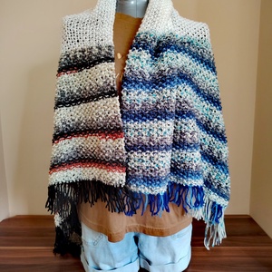 Hullámzó kedély stóla (24), Ruha & Divat, Sál, Sapka, Kendő, Sál, Kötés, MESKA