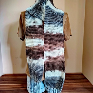 A föld színei sál (25), Ruha & Divat, Sál, Sapka, Kendő, Sál, Kötés, MESKA