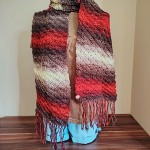 Epres csoki mousse sál (31), Ruha & Divat, Sál, Sapka, Kendő, Sál, Kötés, MESKA