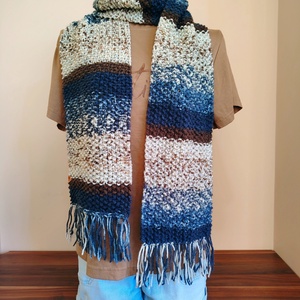 Árnyalt kékség sál (37) - Meska.hu