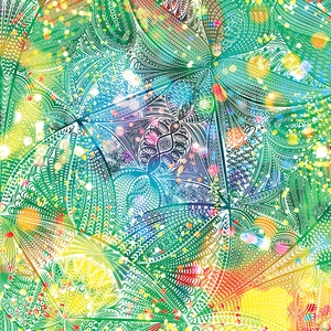 Szív Csakra mandala textil / falidekoráció / terítő / jógaszobába / meditációhoz / függöny - művészet - textilkép - gobelin - Meska.hu