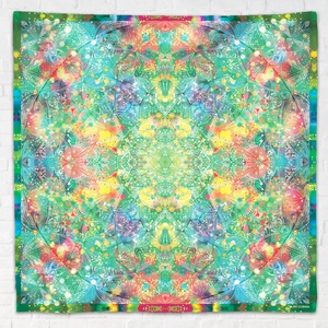 Szív Csakra mandala textil / falidekoráció / terítő / jógaszobába / meditációhoz / függöny - művészet - textilkép - gobelin - Meska.hu
