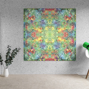 Szív Csakra mandala textil / falidekoráció / terítő / jógaszobába / meditációhoz / függöny - művészet - textilkép - gobelin - Meska.hu