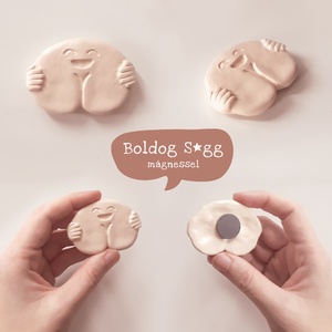Boldog Popó és Záróizom - kerámia vicces ajándék / humoros, egyedi, ülőmunkára, fenék, ánusz, boldogság, aranyér - szépségápolás - egészségmegőrzési kellékek - Meska.hu