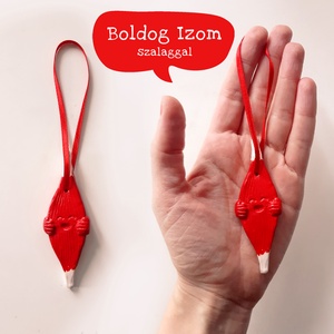 BOLDOG IZOM /  kerámia hűtőmágnes szalagos dísz / sport / anatómia mozgás fitness gyúrás kondi futás / szervek - otthon & életmód - konyhafelszerelés, tálalás - konyhai dekoráció - hűtőmágnes - Meska.hu
