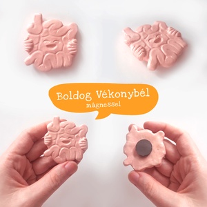 BOLDOG BELEK / Boldog emésztés , vékonybél, vastagbél, kerámia hűtőmágnes vagy szalagos dísz - művészet - más művészeti ág - Meska.hu