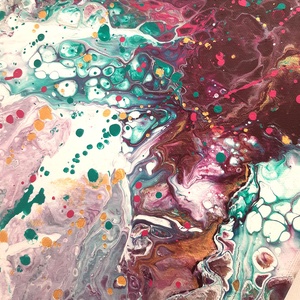 Abszrakt fluid art festmény - 30 x 70 cm - művészet - festmény - akril - Meska.hu