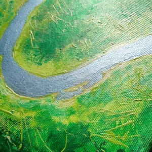 Dunakanyar / 20x20cm / festmény, vászonkép - művészet - festmény - akril - Meska.hu