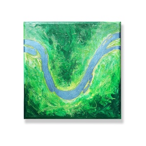 Dunakanyar / 20x20cm / festmény, vászonkép - Meska.hu