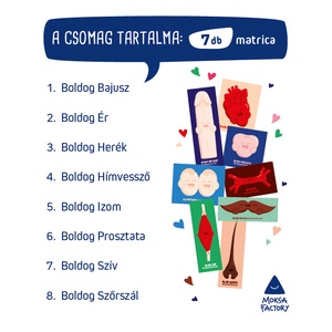Boldog Férfi matrica csomag  - otthon & életmód - papír, írószer - matrica, matrica csomag - Meska.hu