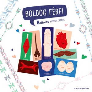 Boldog Férfi matrica csomag  - otthon & életmód - papír, írószer - matrica, matrica csomag - Meska.hu
