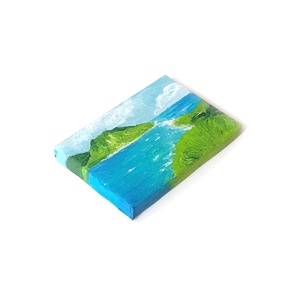 Dominika sziget mini festmény / 8 x 5 cm  - művészet - festmény - festmény vegyes technika - Meska.hu