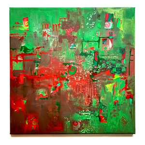 SPIRÁL - 40x40cm - absztrakt festmény - Meska.hu