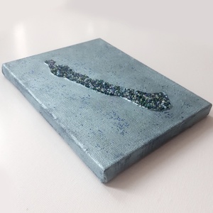 Balaton Gyöngyökből / 20x15cm / vászonkép - művészet - festmény - festmény vegyes technika - Meska.hu
