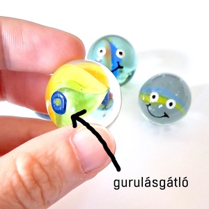 Cuki mosolygós üveggolyók társasjátékhoz, vagy csak úgy - kellékek & szerszámok - dekorációs kellékek - figurák - Meska.hu