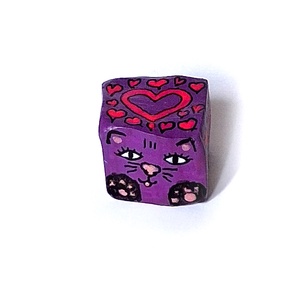 Lány Cica figura - cicus, lila, kicsi, pici, mini játék, vagy társasjátékhoz - Meska.hu